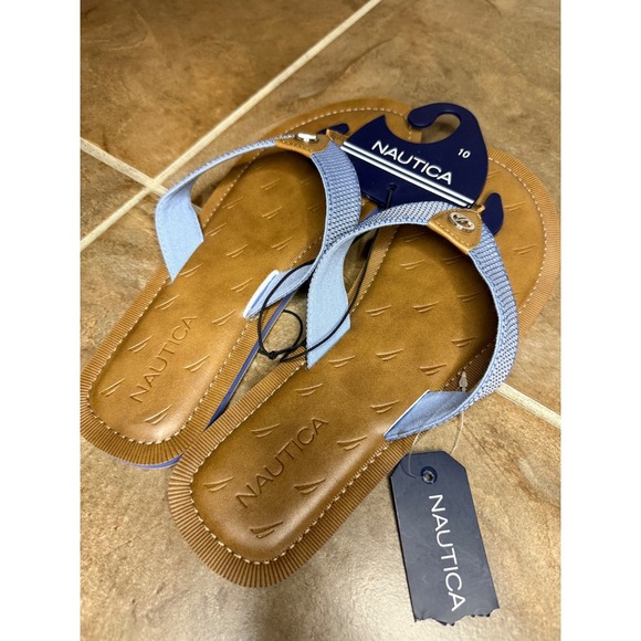 Nautica Women's Size 10 Flip Flops Sandals Thong Summer Beach Blue - Picture 3 of 4
